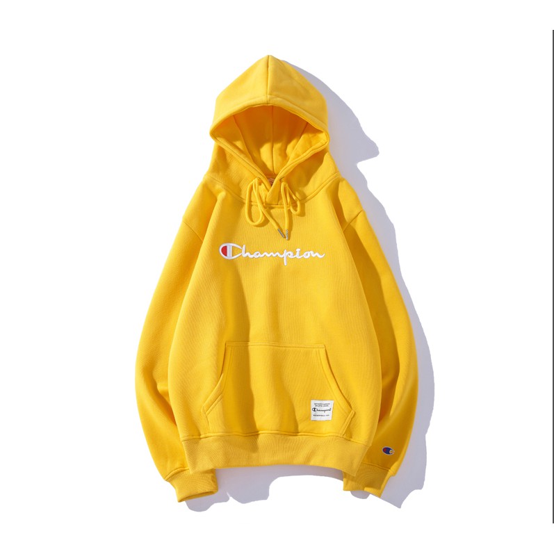 Áo hoodie tay dài dáng rộng họa tiết chữ Champion hợp thời trang C08938