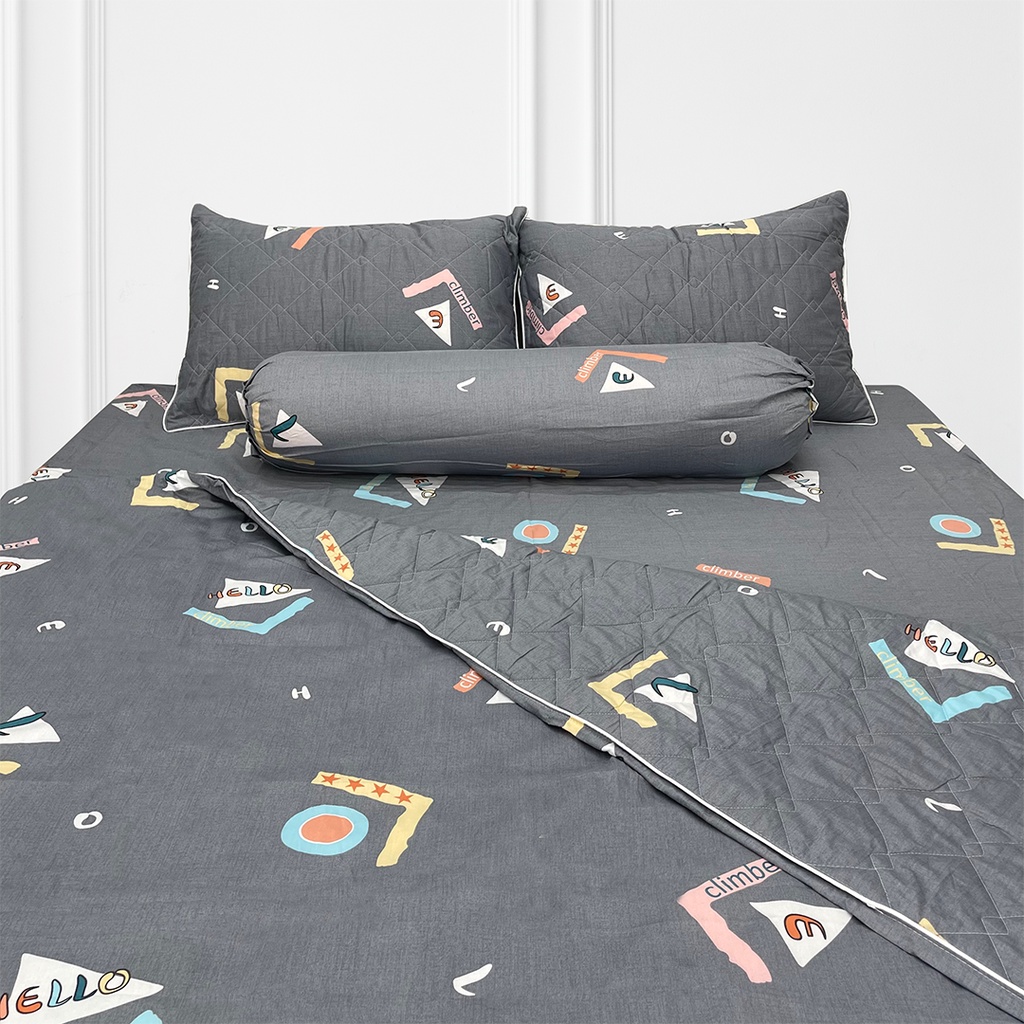 Bộ Ga Gối 100% Cotton Thuần Việt Mền Mịn, Thoáng Mát - Đa Dạng Họa Tiết