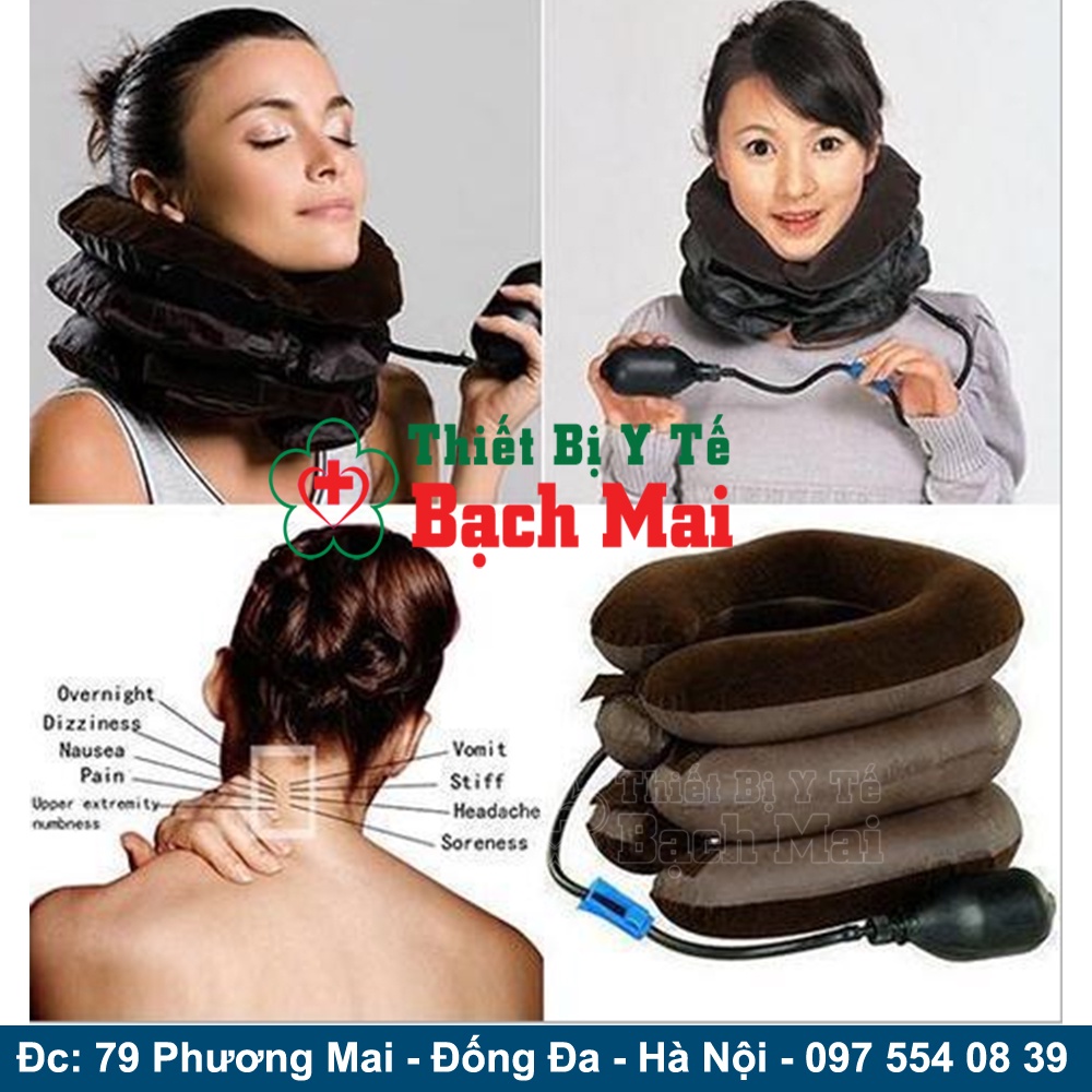 ✅ Đai Cổ Hơi Kéo Giãn Cổ, Hỗ Trợ Điều Trị Đau Mỏi Cổ Vai Gáy DH001