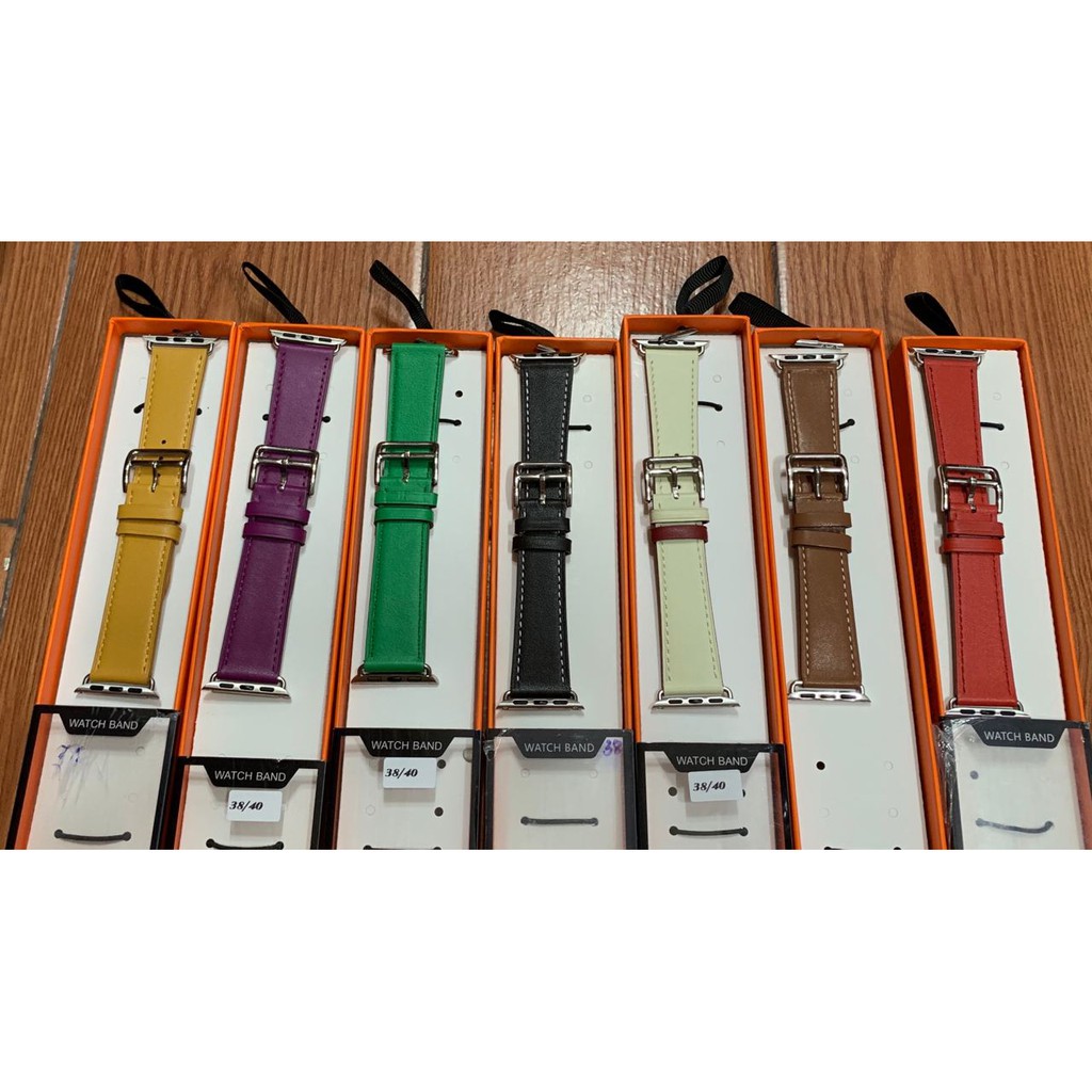 Dây da HMes swiff dành cho Apple Watch đồng hồ thông minh iWatch Series 1/2/3/4/5/6/7/SE size 38/40/41/42/44/45mm Fukia