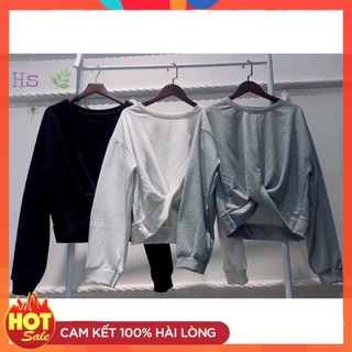 [Mã MA10K giảm ngay 10k] ÁO CROPTOP XOẮN EO DÀI TAY