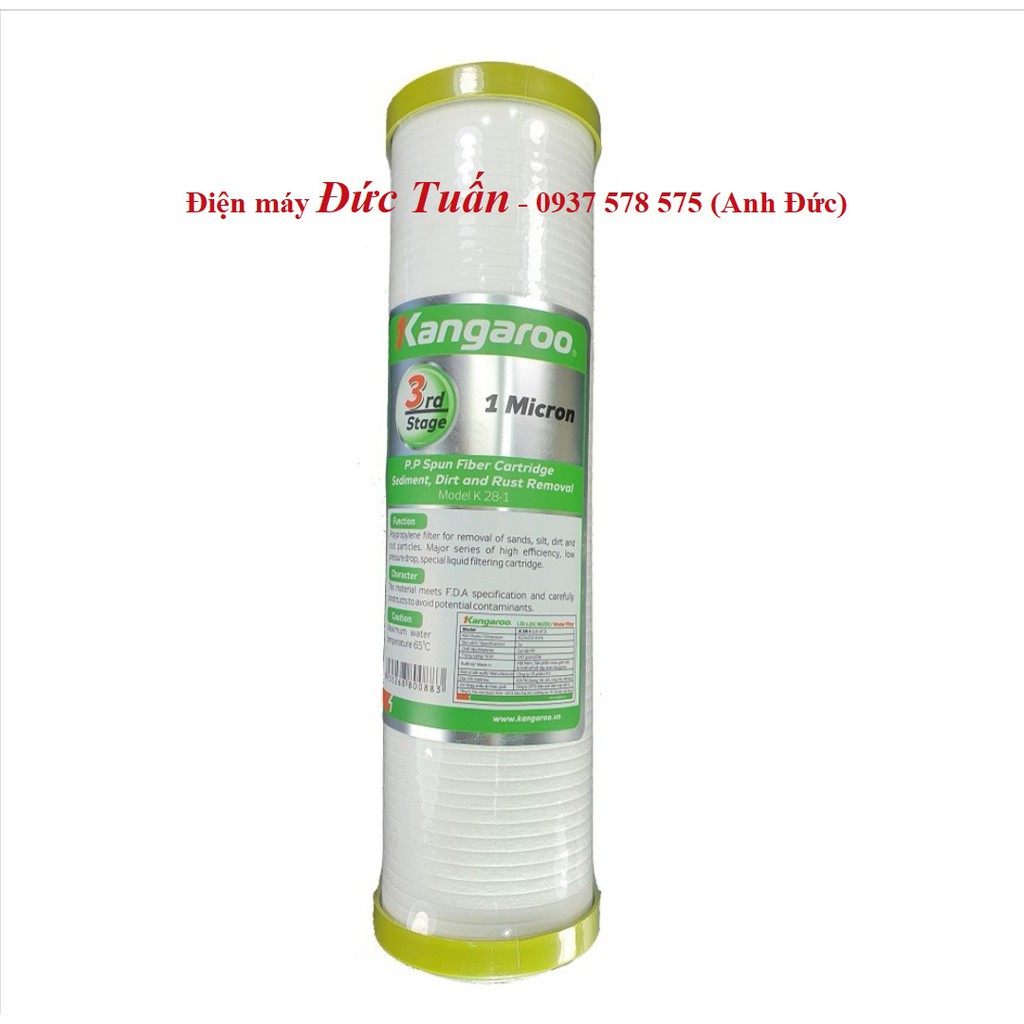 Lõi lọc nước Kangaroo Chính hãng - Lõi 1/2/3 - Giá Từng Lõi | BigBuy360 - bigbuy360.vn