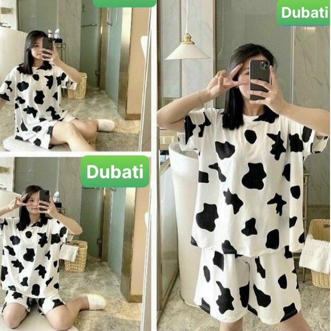 SET ĐỒ BỘ NAM NỮ BÒ SỮA, ĐỒ BỘ MẶC NHÀ, ĐỒ BỘ ĐI CHƠI PHONG CÁCH HÀN - DUBATI FASHION