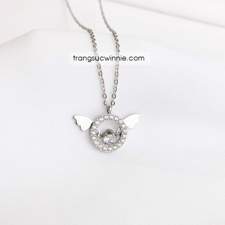 Dây chuyền nữ titan Angel bạc