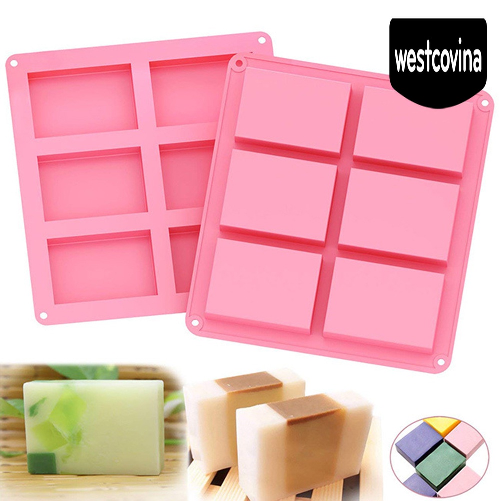 [Hot]☀ Khuôn Làm Bánh 6 Ngăn Bằng Silicone Chống Dính