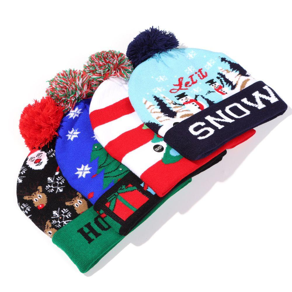 Mũ Len Beanie In Họa Tiết Hoạt Hình Cây Thông Giáng Sinh 24 Thời Trang