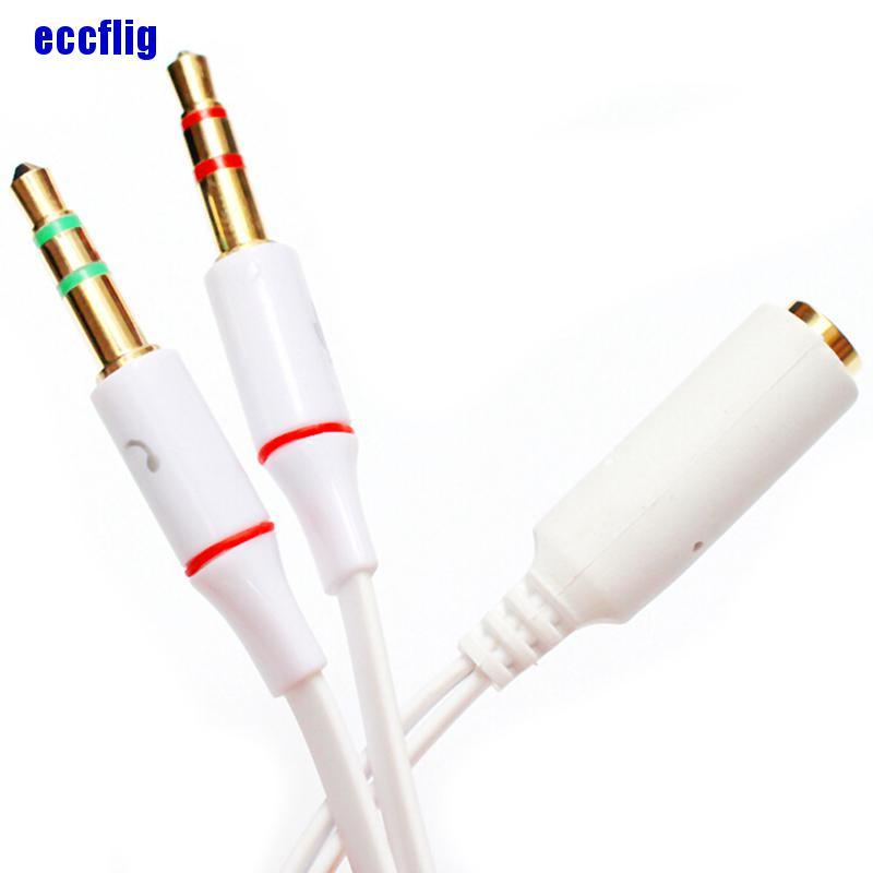 Ecc 1 Bộ Chia Âm Thanh Tai Nghe Từ 1 Cái 3.5 mm Y Splitter 2 Jack Male Sang 1 Female