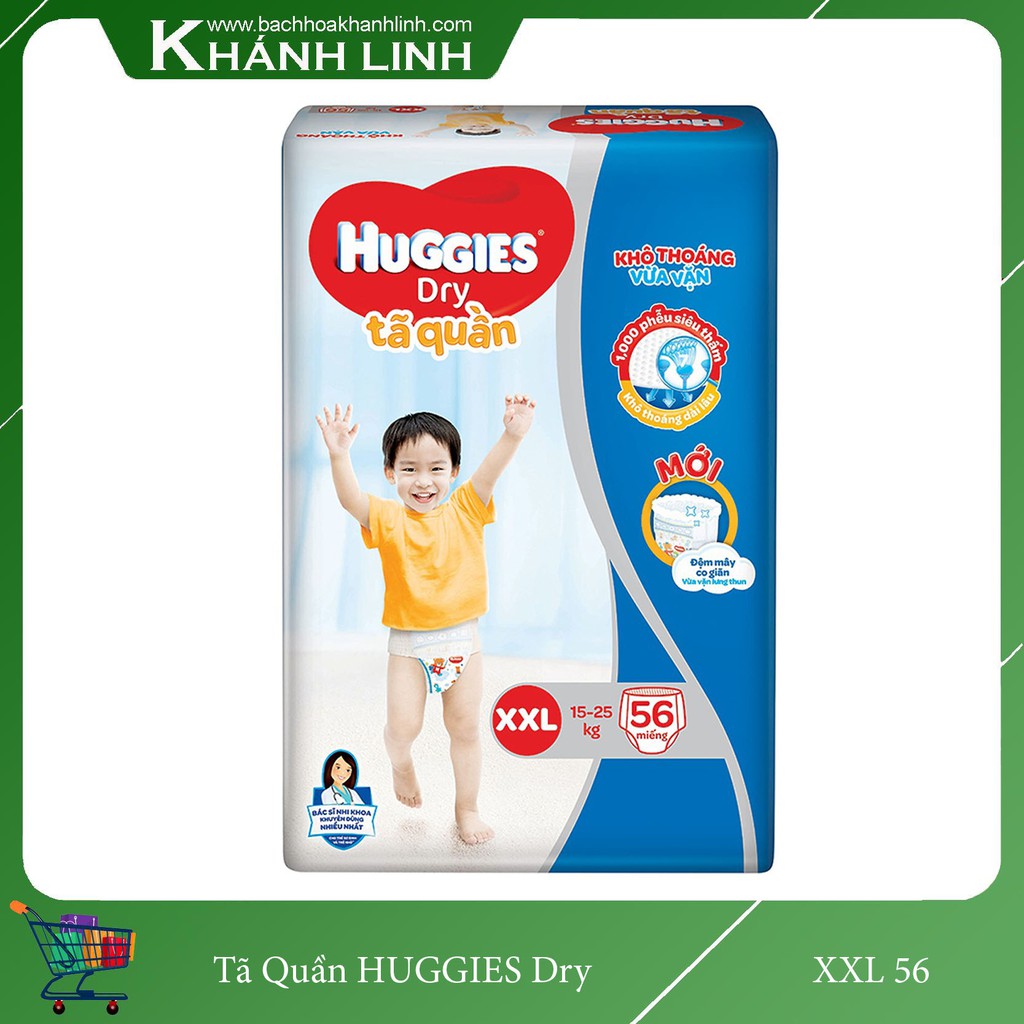 Tã Quần HUGGIES Cực Đại [M74+8 / L68+8 / XL62+8 / XXL56+8]