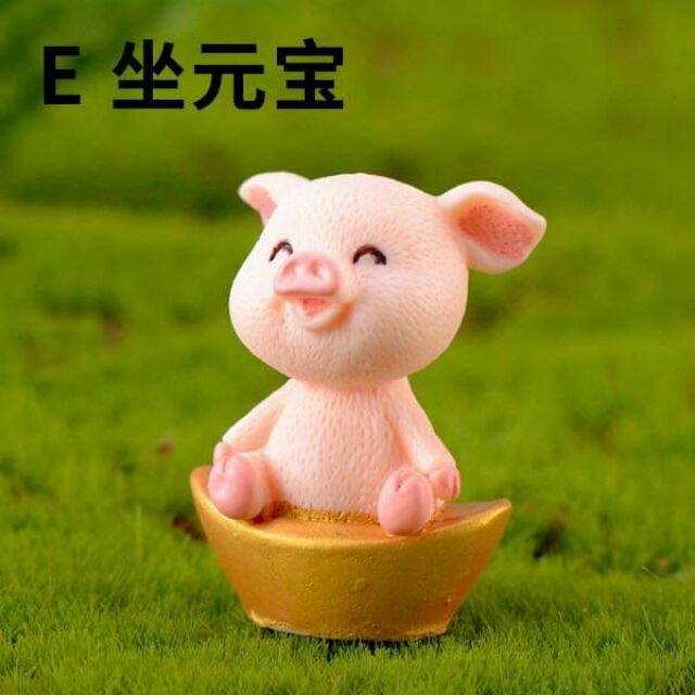 Set 6 heo tài lộc nhựa nhẹ (siêu to)-Q4500