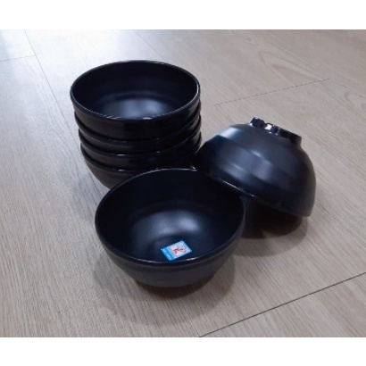 Chén  ăn tròn đen nhám nhựa melamine cao cấp kích thước 11.3 x 5 CM