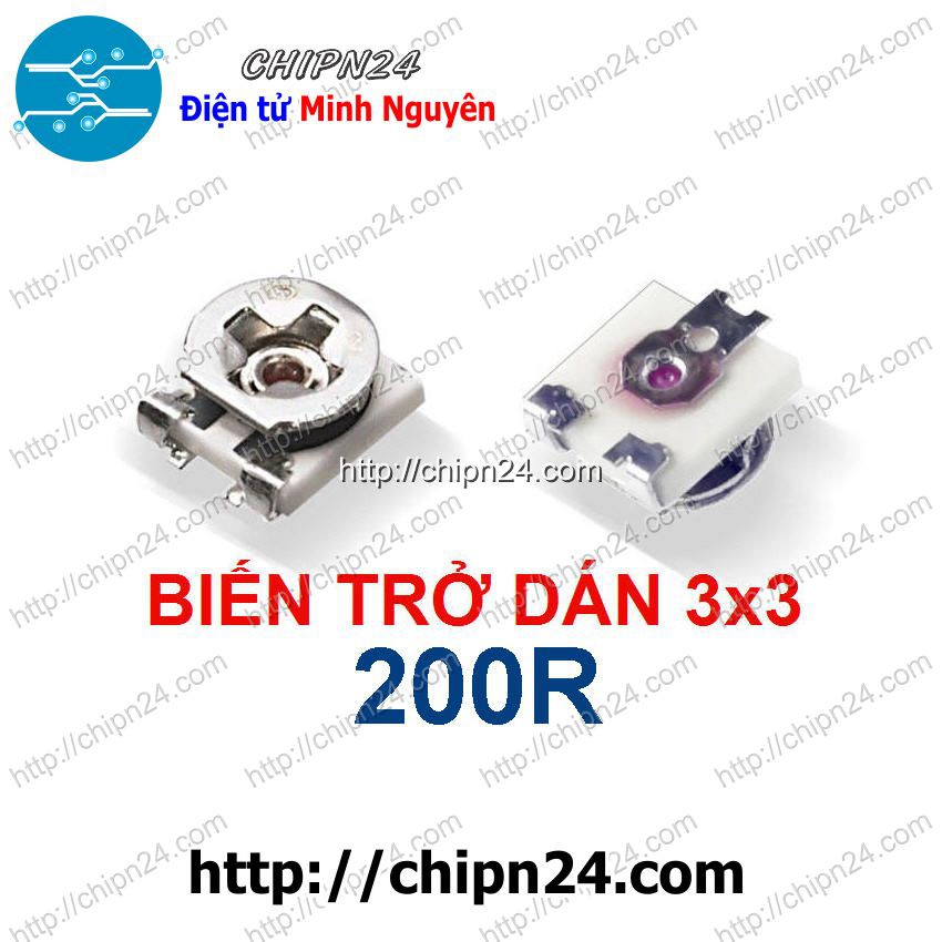 [3 CON] Biến Trở Dán 3x3 200R