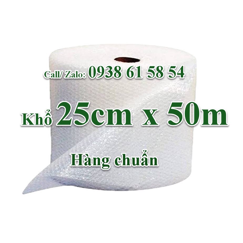 [50 Mét] Cuộn Xốp Hơi Bong Bóng Khí Khổ 25cmx50m