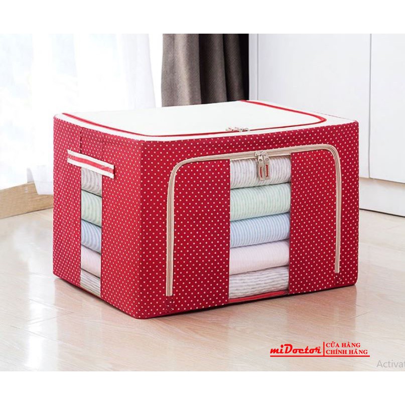 (CÓ CHỌN MÀU, LOẠI TỐT) Túi đựng chăn màn quần áo khung sắt gấp gọn kích thước 50 x 40 x 33cm miDoctor
