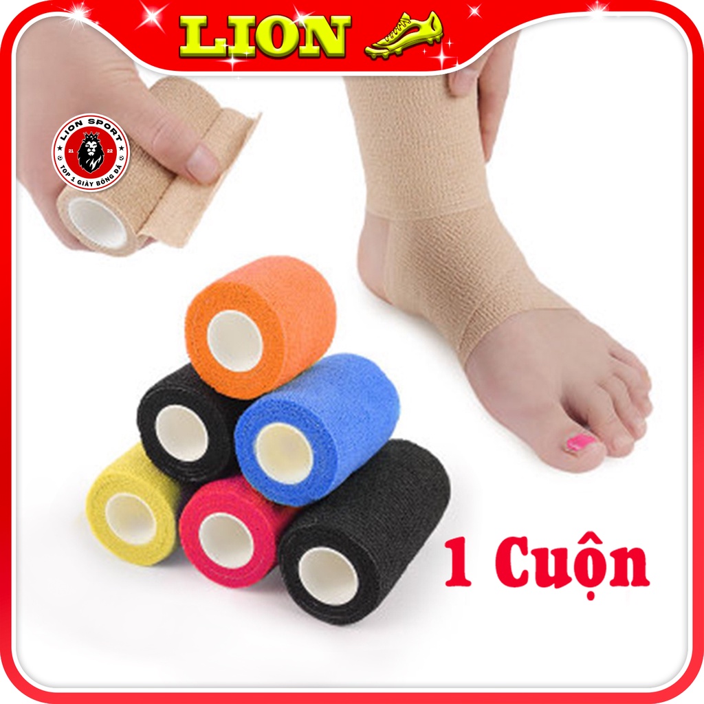 Băng Cuốn Thể Thao Quấn Cổ Chân Cao Su Non Vải Tự Dính Lion Sport