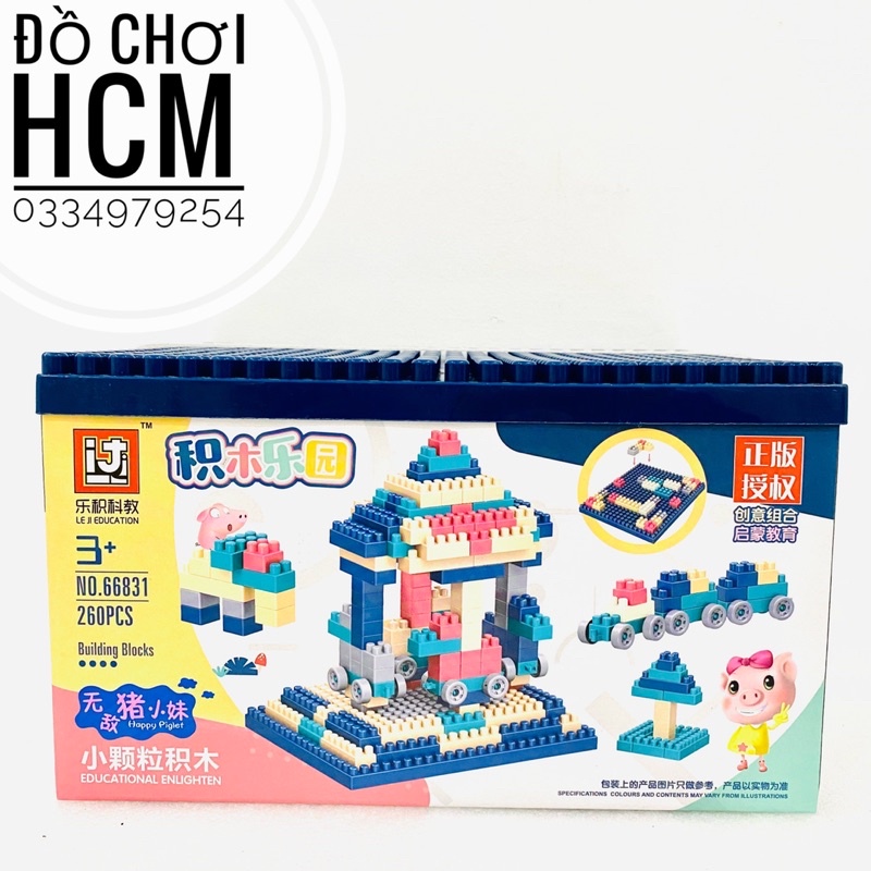 [260 - 360 CHI TIẾT] Đồ chơi xếp hình lắp ráp lego nút lớn dành cho bé thích lắp ghép lego giúp bé sáng tạo các mô hình