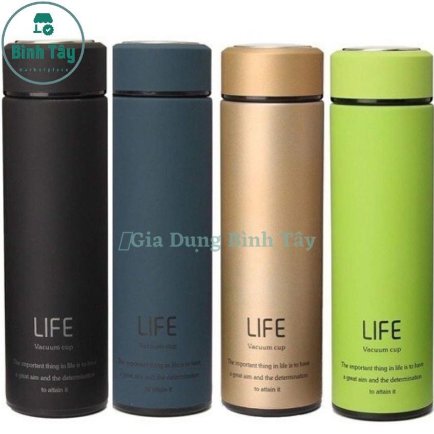 Bình GIữ Nhiệt 500ml Thương Hiệu LIFE giữ nhiệt tối ưu trên 8h / lạnh trên 12 giờ cam kết chất lượng cao ML-LIFE04