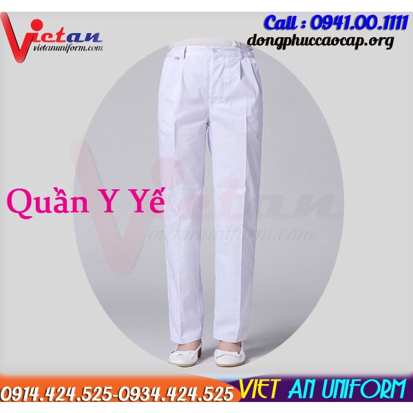 Quần blue trắng nam, nữ lưng thun có túi hàng đẹp vải kaki mềm mịn.