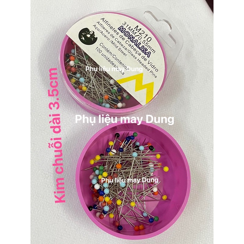 Kim chuỗi M210 hộp 100cây màu hồng