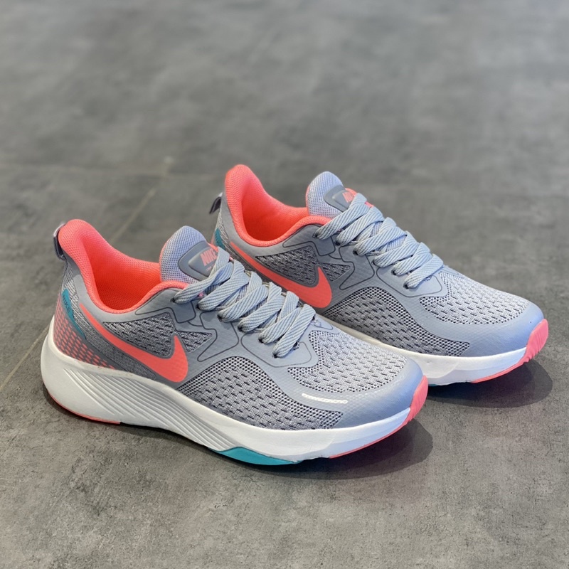Giầy chạy bộ nữ Cam phối xám siêu nhẹ
