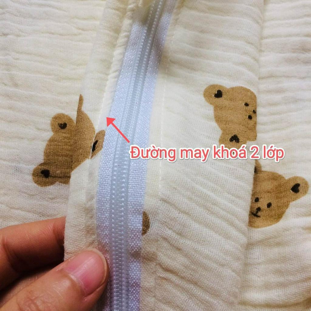 Vỏ bao gối chống trào ngược xô muslin GV mama êm mềm loại đẹp dày dặn, thoáng mát, kích thước 70*70cm, gửi đúng mẫu