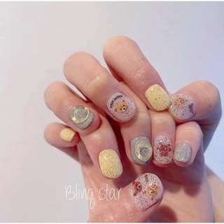 Sticker gấu Teddy - bò sữa dán móng (Phụ kiện đồ nail)