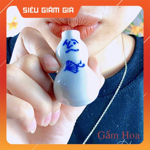 1 Còi Thổi Hình Hồ Lô Bằng Gốm Sứ Việt Nam, đồ chơi dân gian yêu thích cho bé, an toàn, lành mạnh và vui vẻ [Rẻ vô địch]