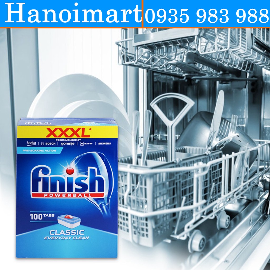 Viên rửa bát Finish Classic 90 viên Finish EU