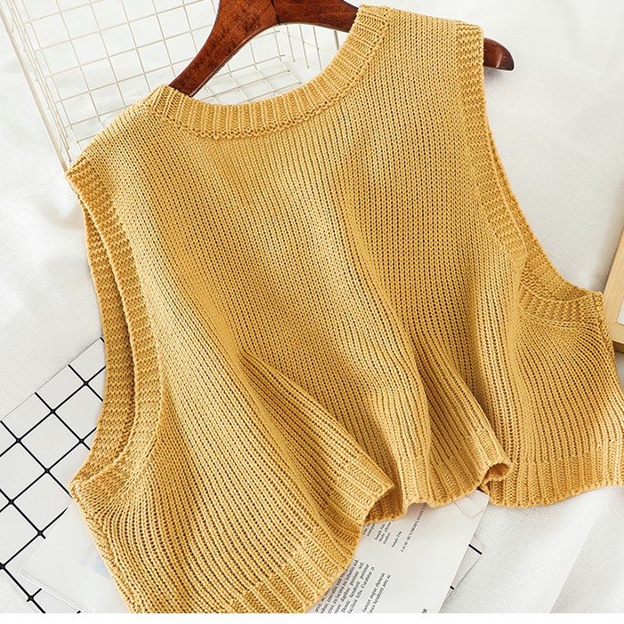 [CÓ SẴN HÀNG QC] Áo ghile ghi lê len phom ngắn rộng màu trơn mùa thu đông ulzzang | BigBuy360 - bigbuy360.vn