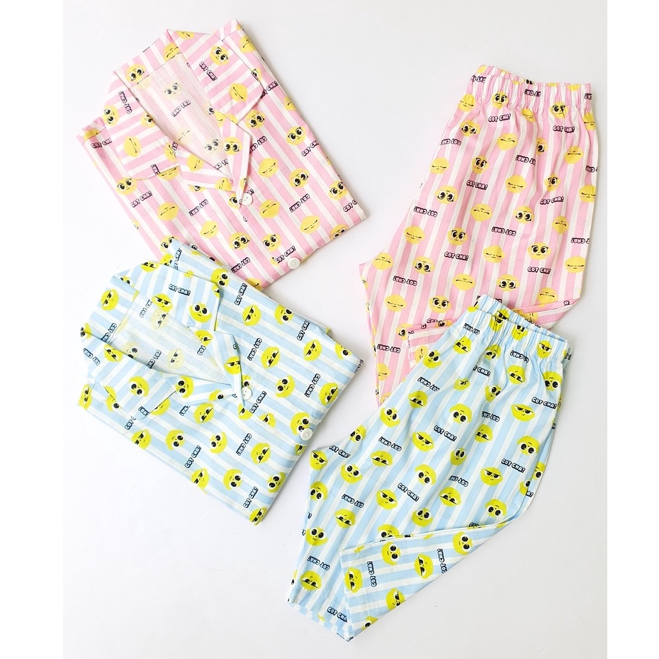 Bộ Pijama xuất Hàn hình mặt cười (18-47kg)