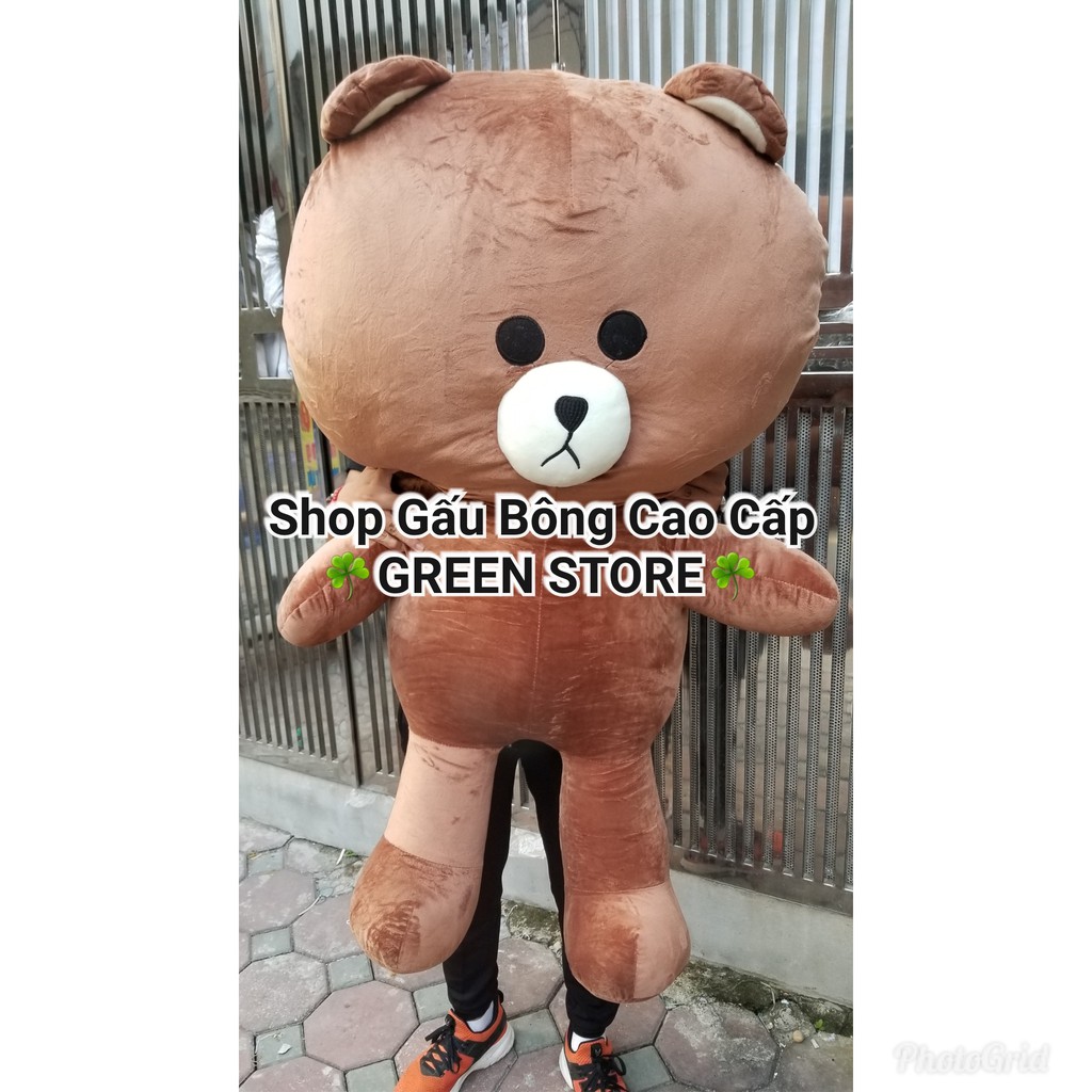 (Ảnh Thật 100%) Gấu bông Brown 1M5 khổ vải - cao 1M3 Rẻ Vô