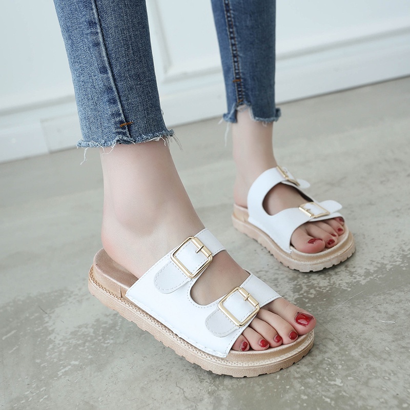 Dép đế bằng IELGY kiểu hở ngón thời trang Hàn Quốc cho nam và nữ