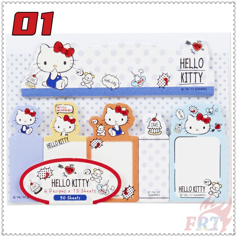 90 Tờ✿ Ghi Chú Dính Chỉ Số Sanrio Q-1 ✿ Nhãn Dán Ghi Chú Đánh Dấu Trang Sách Hình Kitty / Melody / Gudetama / Little Star / Pom Pom Purin / Cinnamonr