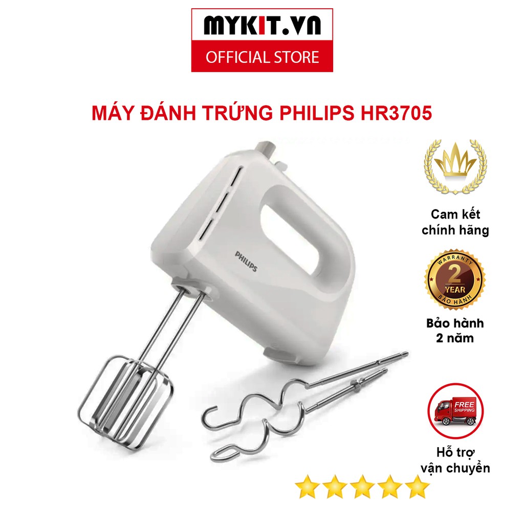 Máy Đánh Trứng Cầm Tay Philips HR3705 - MYKIT.VN