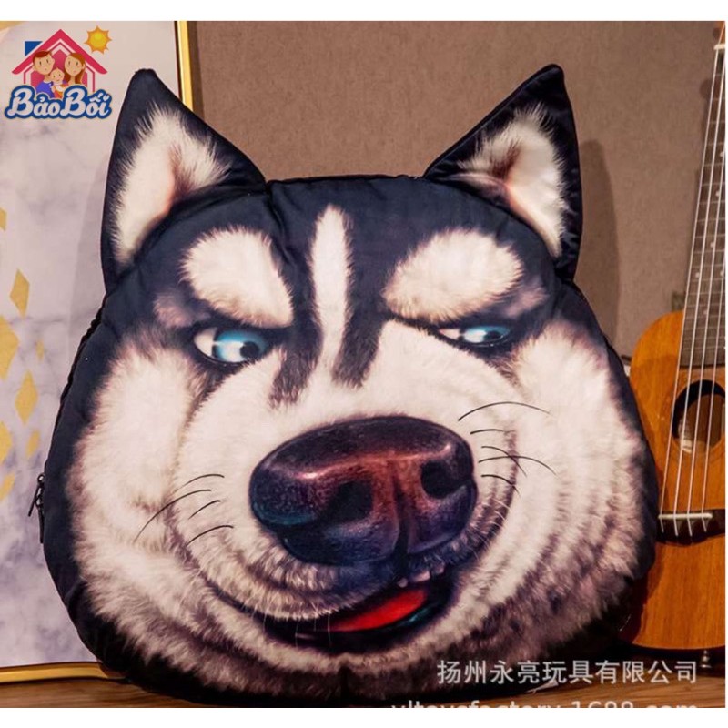 ❤️Freeship❤️ Gối mền hình husky 2in1