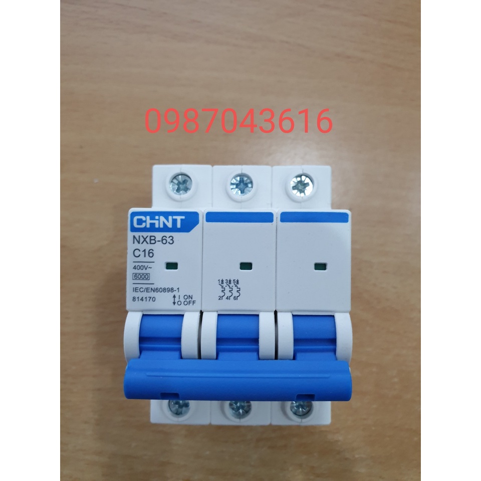 Áp tô mát cài Chint NXB 3P 6A,10A,16A, 20A,25A, 32A, 40A, 50A, 63A, 80A, 100A,125A