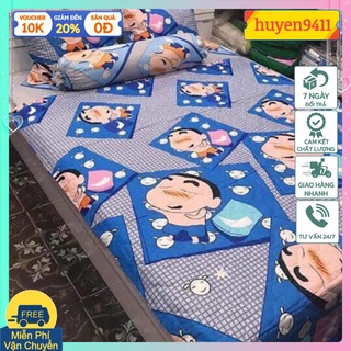 Bộ drap 1.4x2m Shin mê gái+2 vỏ gối ms040