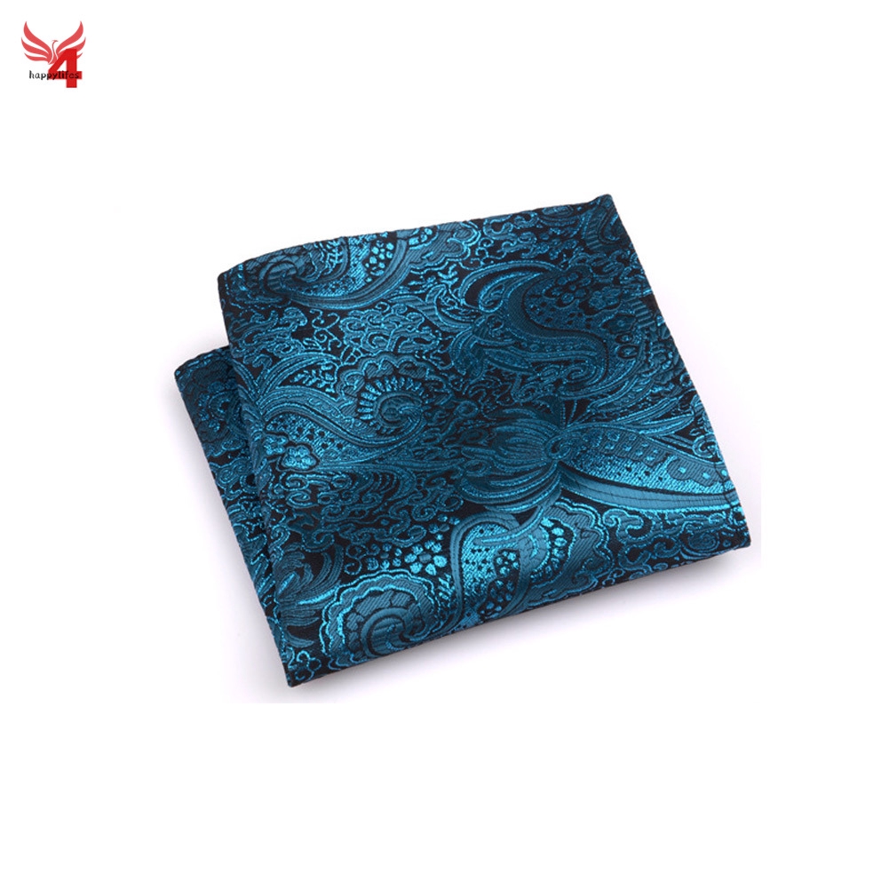 ☪HL♬ Vintage Men British Design Floral Print Pocket Square Handkerchief Chest Towel Suit Accessories