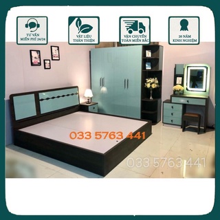 Combo giường tủ cao cấp miễn phí vận chuyển lắp đặt nội thành Hà Nội - chọn bộ giường tủ gồm giường ngủ, tủ áo