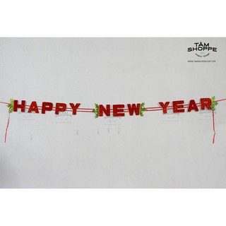 Dây chữ Happy New Year treo tường SIZE LỚN TAN