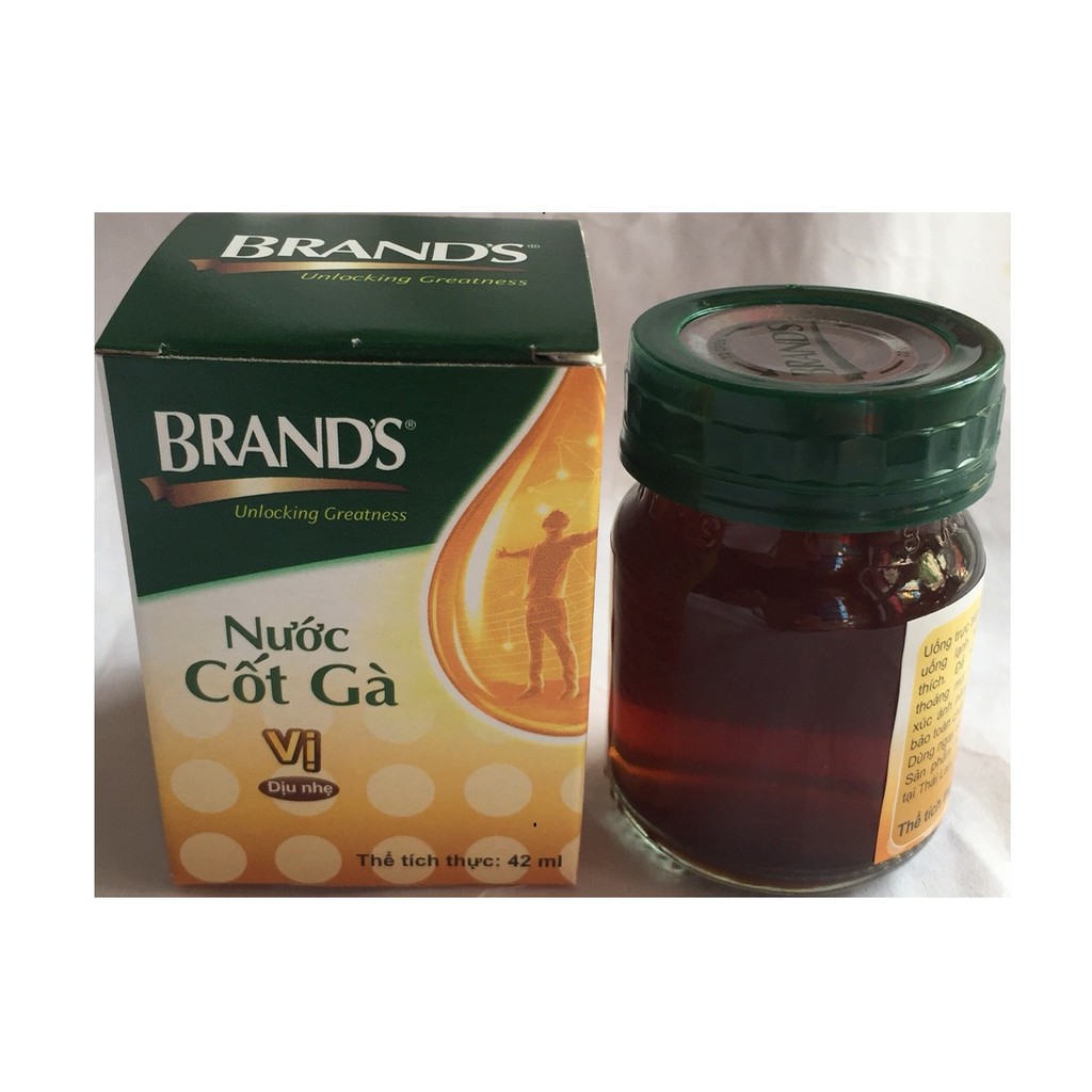 Combo 2 hộp Nước cốt gà Brand’s vị dịu nhẹ nhập khẩu từ Thái Lan 6 hũ x 42ml-Sản phẩm mới.