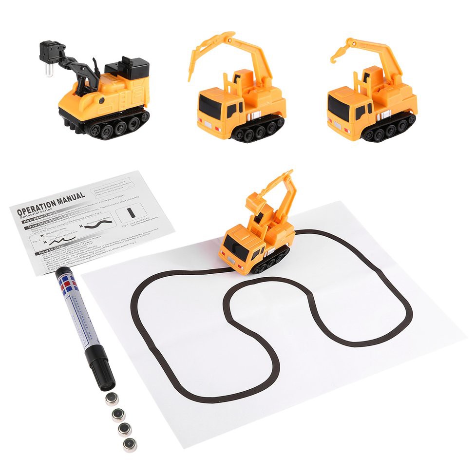 Xe đồ chơi chạy tự động theo nét bút vẽ