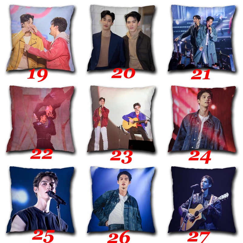 Lolfanfft2022 Vỏ Gối Polyester Một Mặt Sáng & OffGun & TayNew & KristSingto Trang Trí Nhà Cửa