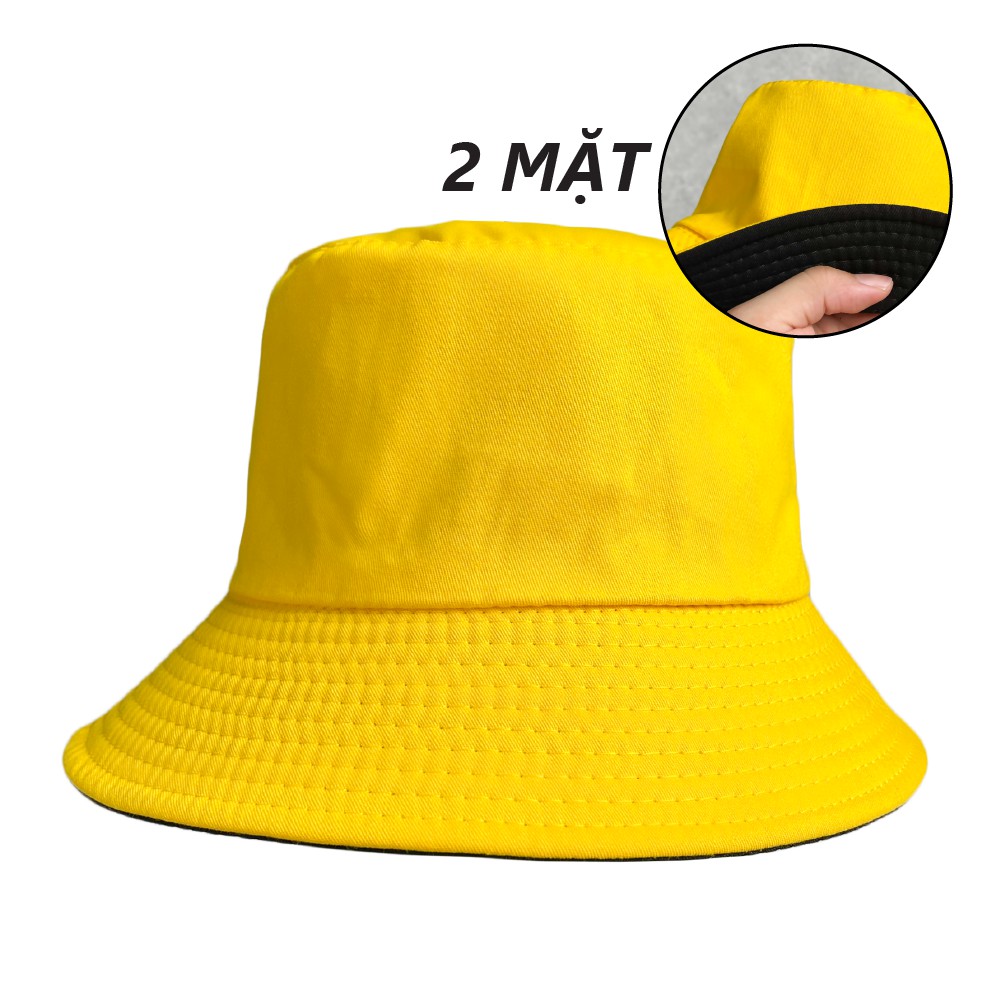 Mũ Bucket Nam Nữ Vành Cụp Trơn Phong Cách Unisex 2 mặt ZBOMB
