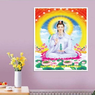 50*65CM TRANH ĐÍNH ĐÁ PHẬT QUAN ÂM TRANH CHƯA ĐÍNH LV092
