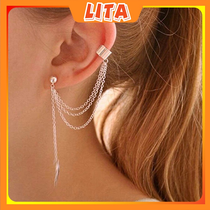 Bông tai vành chiếc lá xu hướng mới kiểu dáng xinh xắn thích hợp đi làm phong cách thanh lịch - [LiTa Stores]