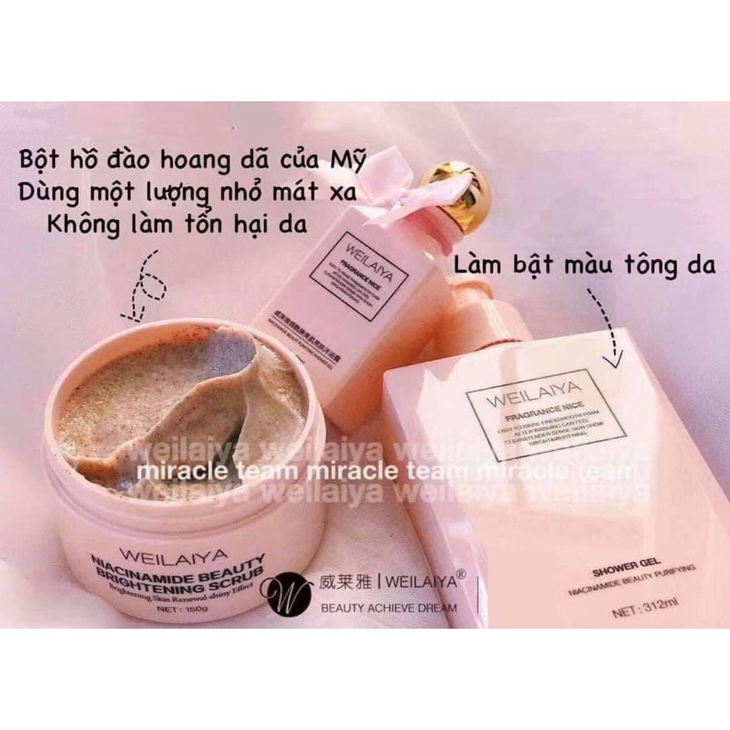 Tẩy Tế Bào Chết Body Tẩy Da Chết Body Weilaiya Chính Hãng Hộp 150g Làm Sạch Da Và Lỗ Chân Lông Đến Kinh Ngạc