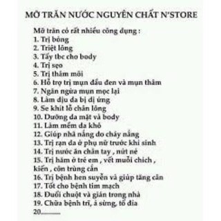 MỠ CHĂN NGUYÊN CHẤT