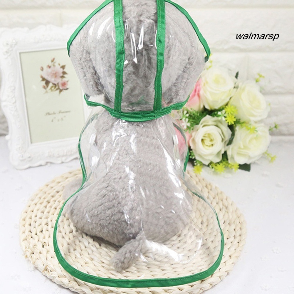 Áo mưa trong suốt có nõn và nút cài tiện dụng cho thú cưng