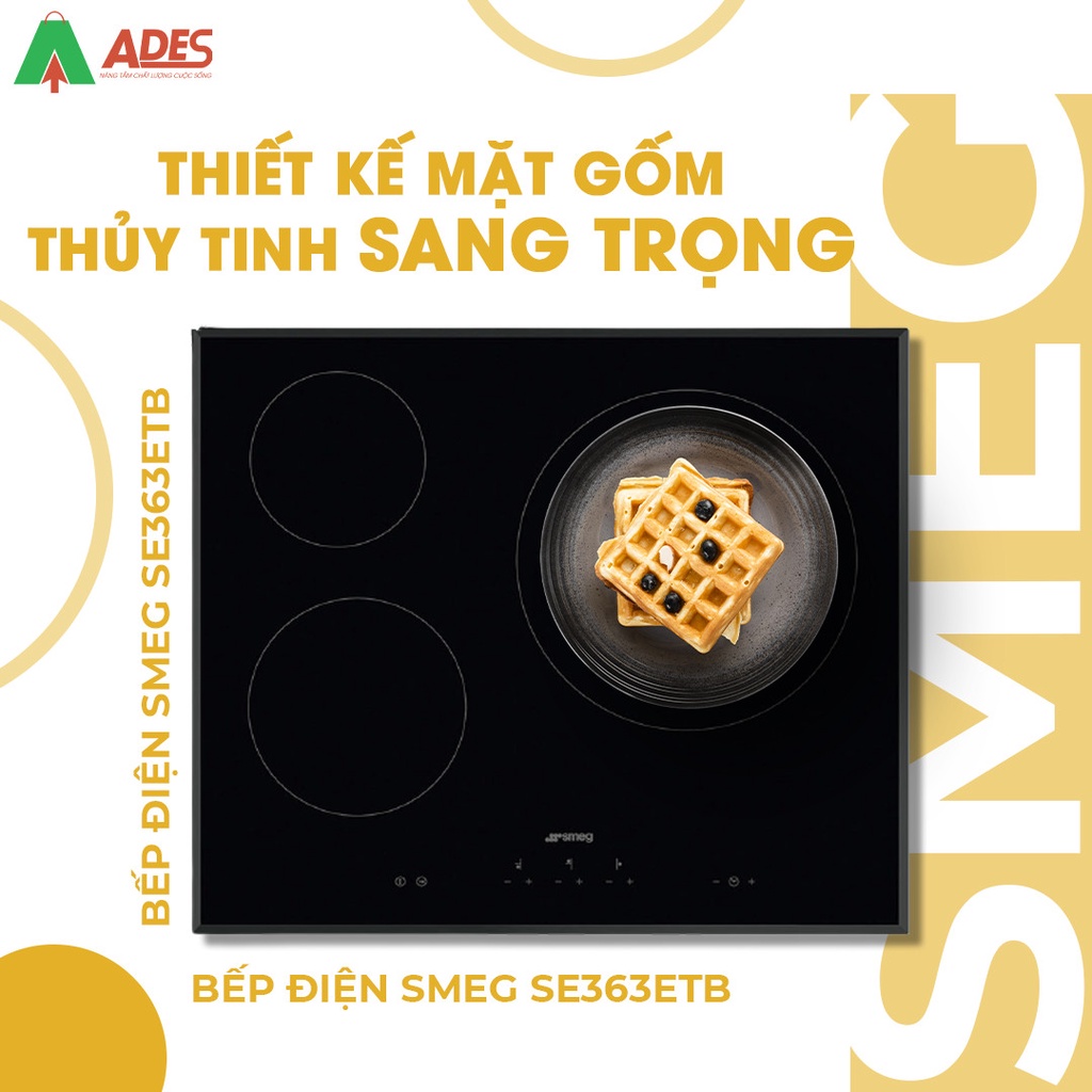 Bếp Điện Smeg SE363ETB - Bảo Hành Chính Hãng