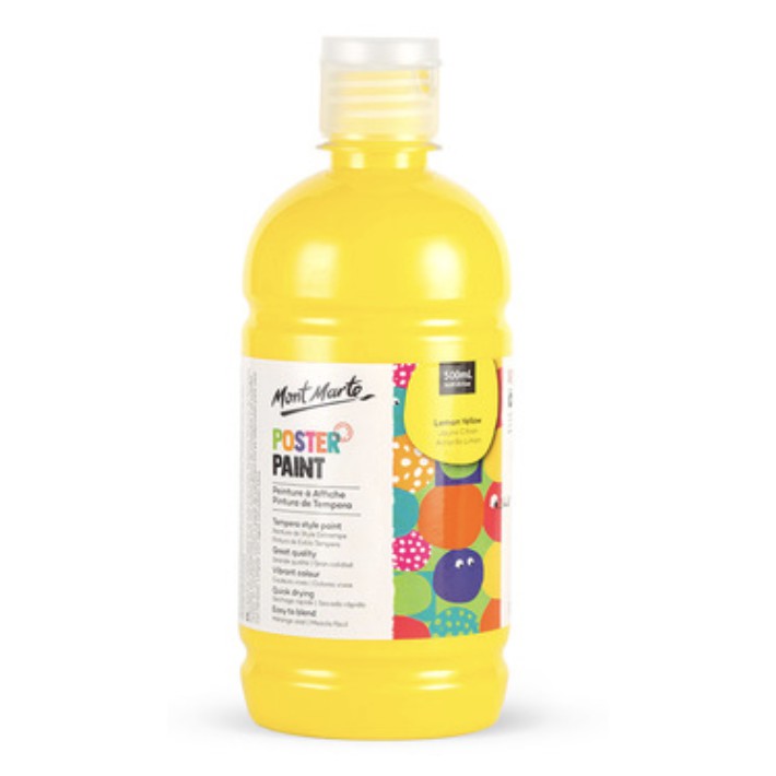 Màu nước Poster Paint Mont Marte 500ml (Chính Hãng) - Màu chuyên dụng cho người mới học vẽ